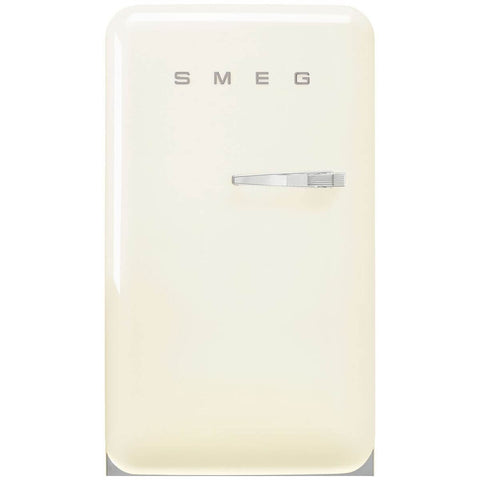 Smeg 50s Retro Style Happy 135L bar fridge - left hinge, cream, 6 star energy rating - FAB10HLCR6