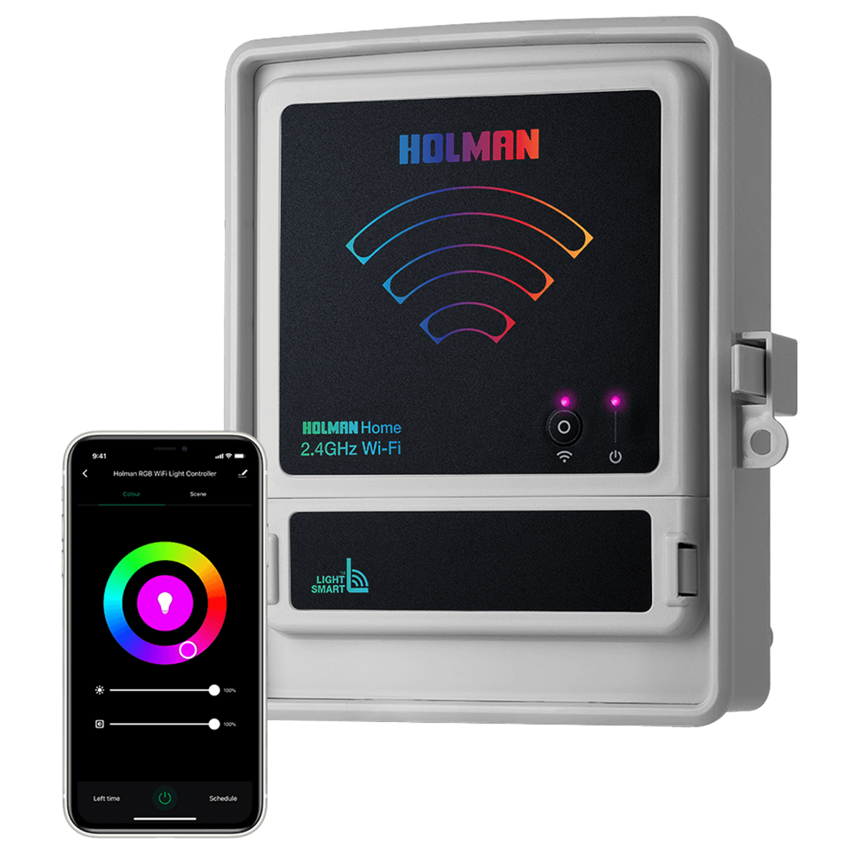 Holman RGB Wi-Fi Garden Light Controller - 60W - Plastic - DIY Installation - SuperSaverAU - view 2