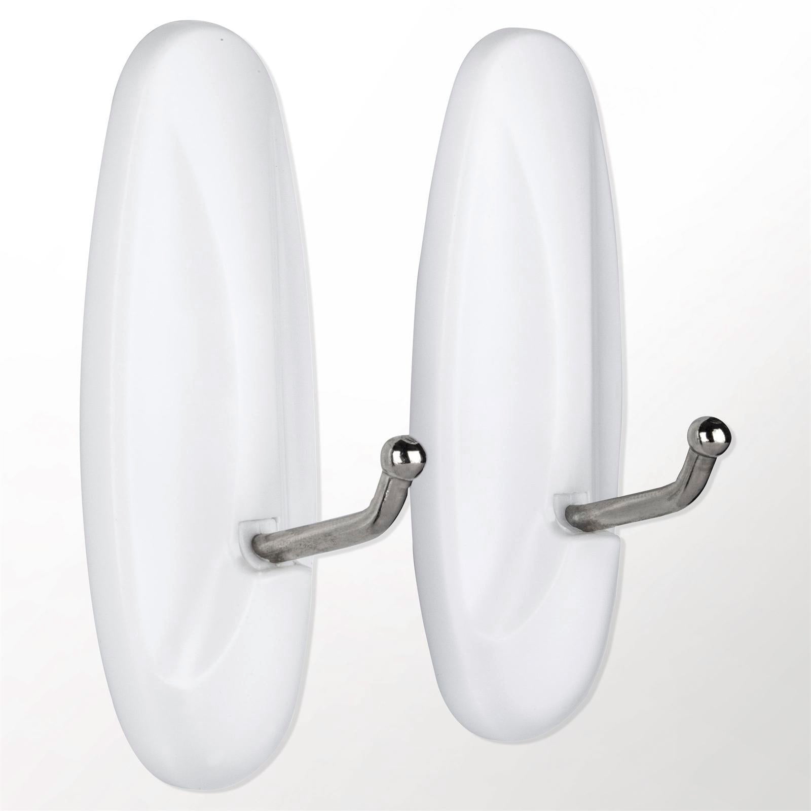 Command Medium White Adhesive Wire Hooks, Damage-Free - 2 Pack