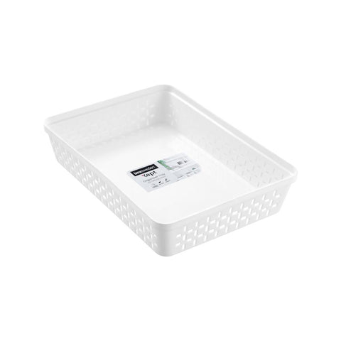 Boxsweden Kept 34.5 x 25 x 6.5cm 4.7L Large White Organiser Tray