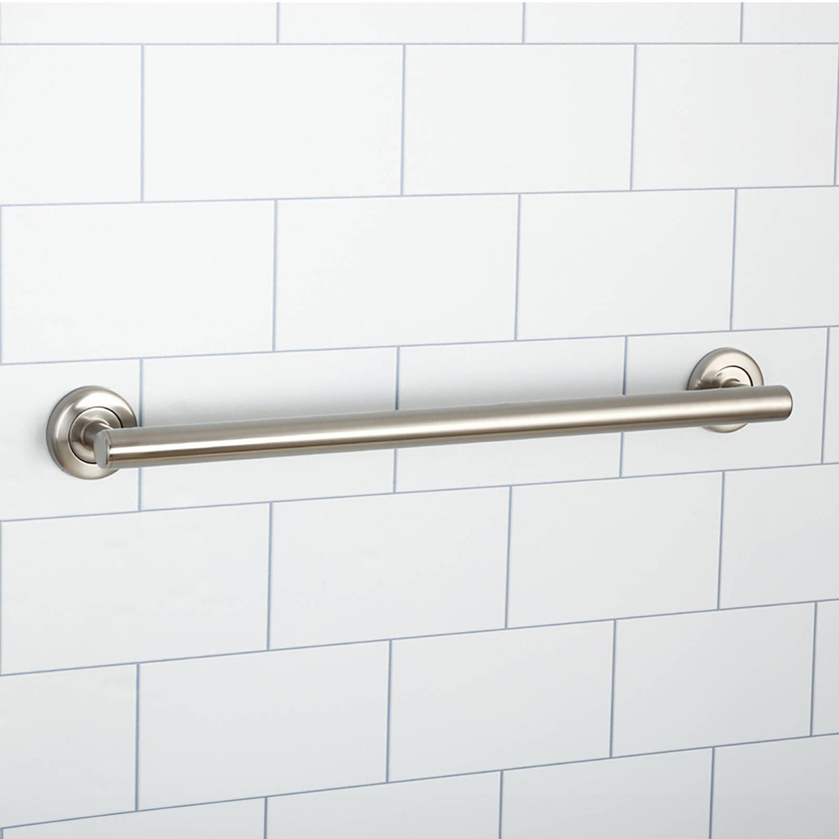 Evekare 600mm Linear Grab Rail - Brushed Nickel - Stainless Steel - 250kg Weight Rating - SuperSaverAU - view 4