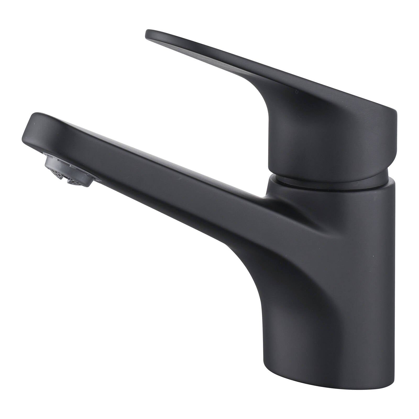Mondella Cadenza 35mm Matte Black Lever Basin Mixer - 5 Star WELS, 6L/min