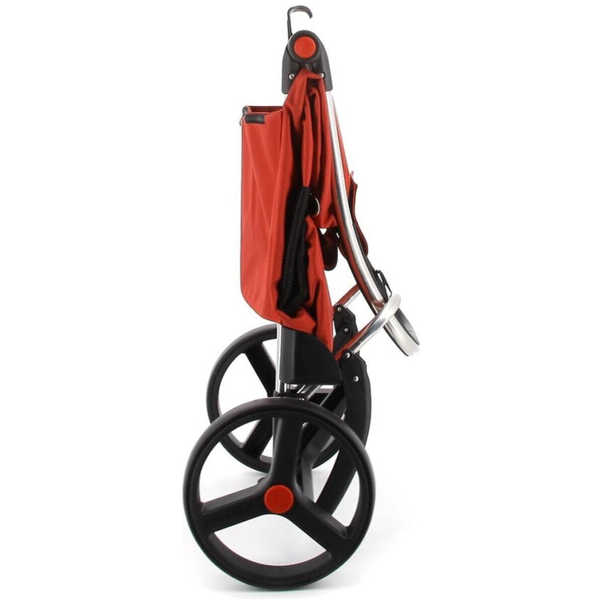 Rolser I-Max Urban Big Wheel Folding Trolley - Large Wheels, Front Mesh Zip Pocket, Red - R-IMX505-1027