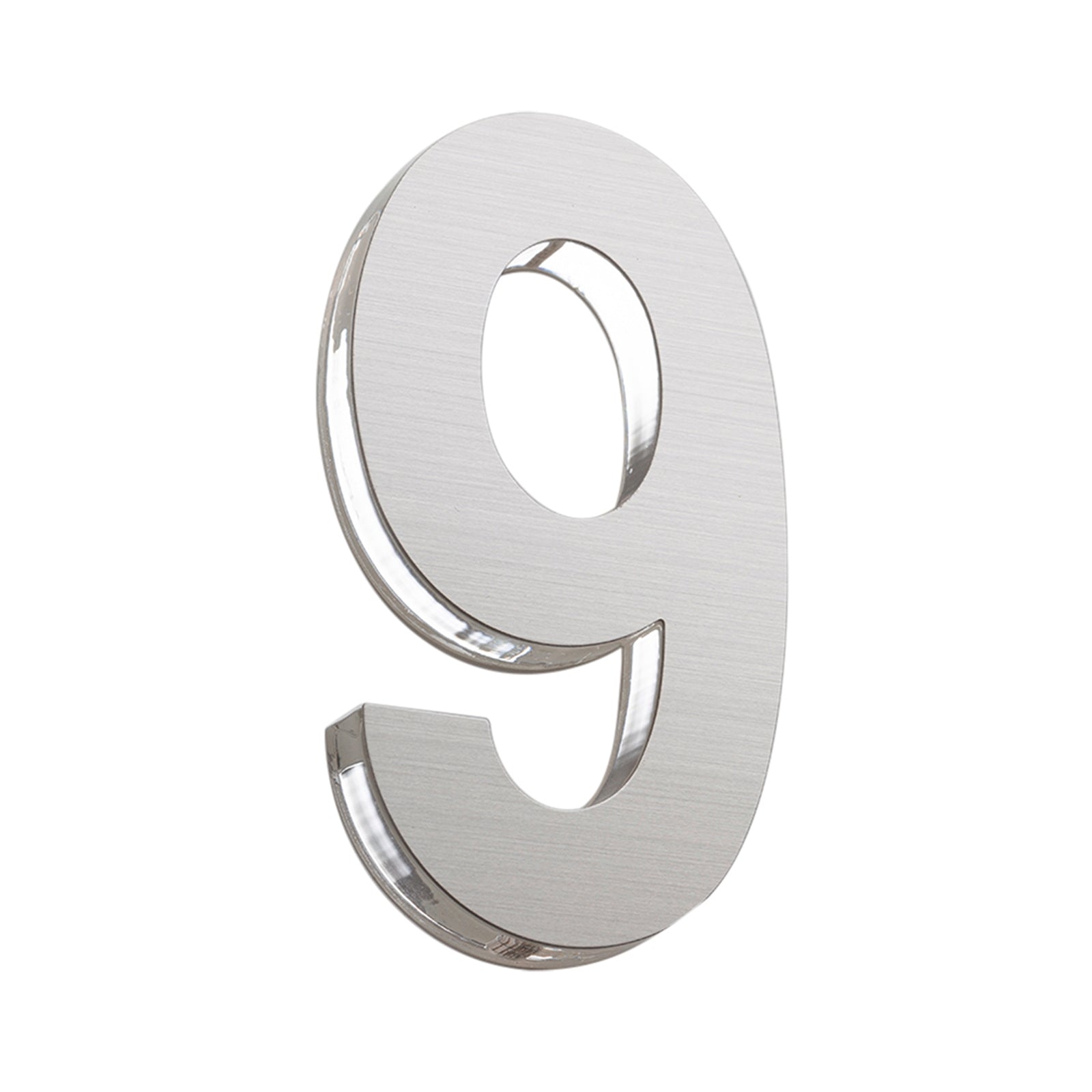 Sandleford Azure House Number 9 120mm Silver Stainless Steel & Acrylic, Weather Resistant