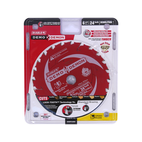 Diablo 165mm 24T Framing Demolition Saw Blade - Precision Cutting - Durable - SuperSaverAU - view 1
