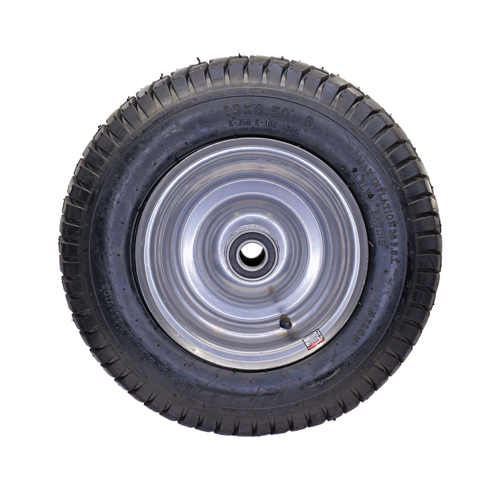 Move It 650 x 8" Pneumatic Wheel, 1" Bearing, Steel Hub, 100kg