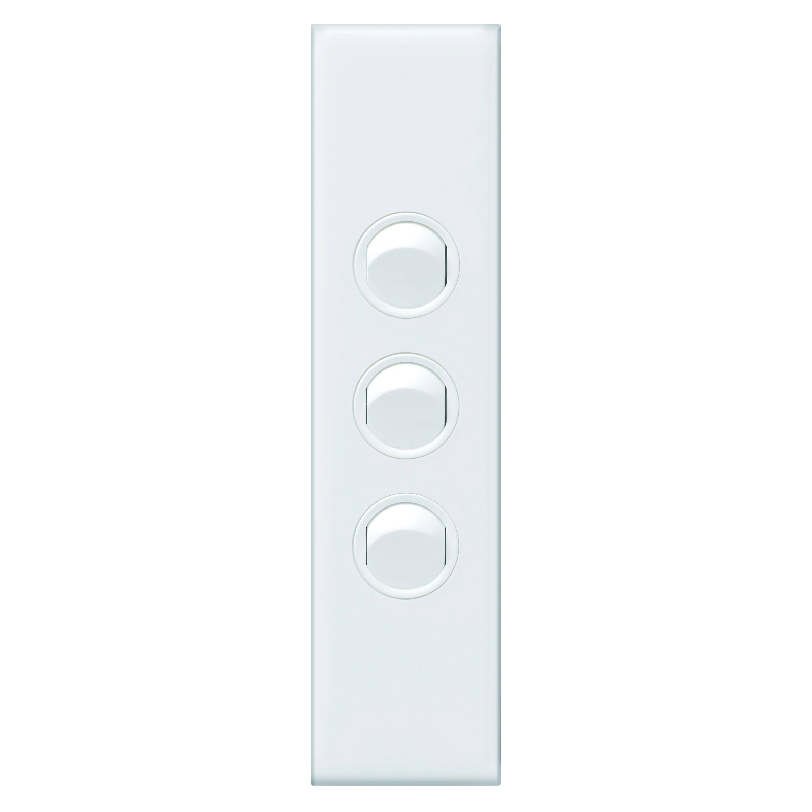 HPM VIVO Architrave Switch, 3 Gang White 10A 240V Indoor