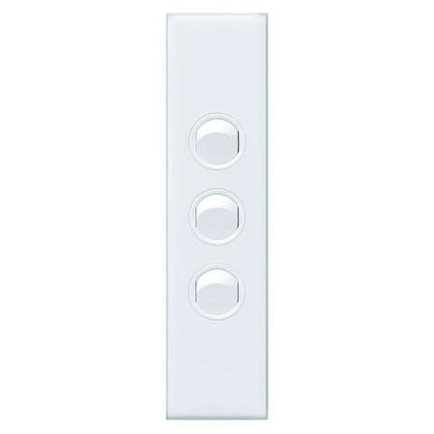 Hpm Vivo 3 Gang Architrave Switch - 10AX - Plastic - Easy Installation - SuperSaverAU - view 1
