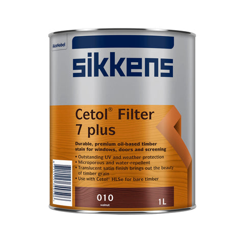 Sikkens Cetol Filter 7 Plus Walnut Timber Stain 1L Oil-Based UV Resistant