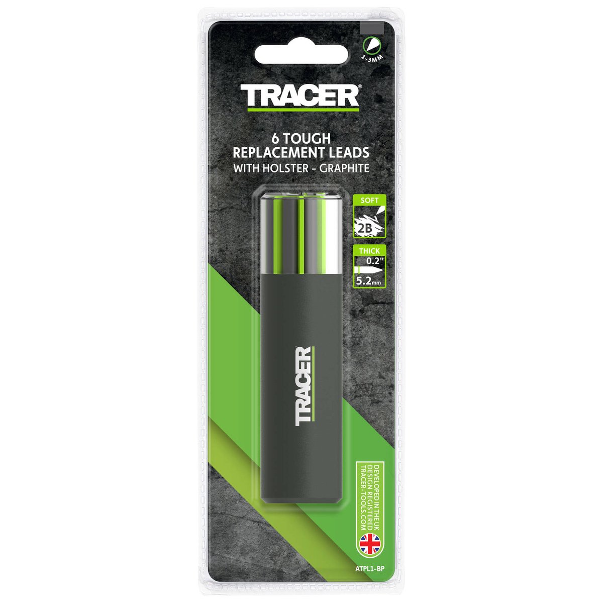 Tracer Pro 5.2mm Graphite Replacement Leads Heavy Duty 6 Pack