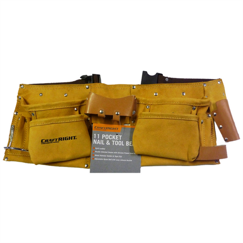 Craftright 11 Pocket Leather Nail & Tool Belt