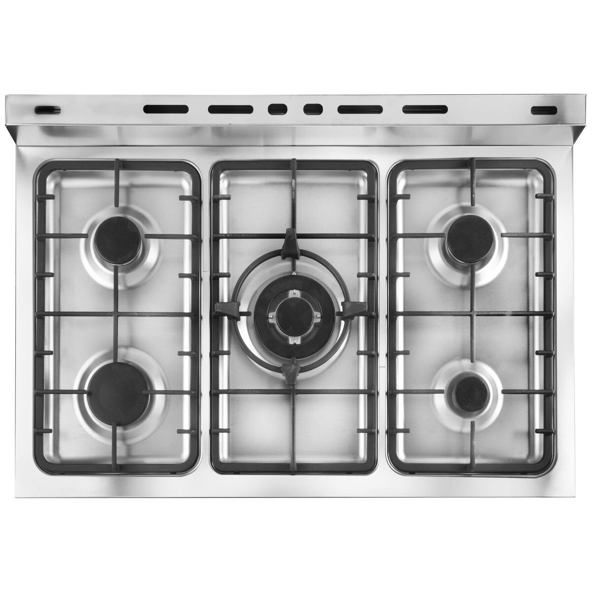 Artusi 90cm dual fuel freestanding oven - Matte Black, 100L, 5 gas burners with wok - AFG915B-1