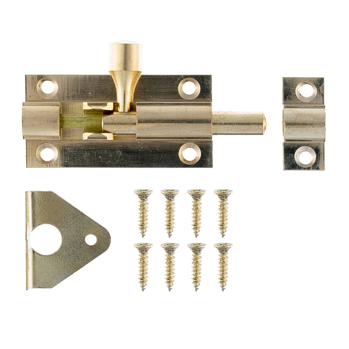 Taskmaster 50mm Polished Brass Barrel Bolt