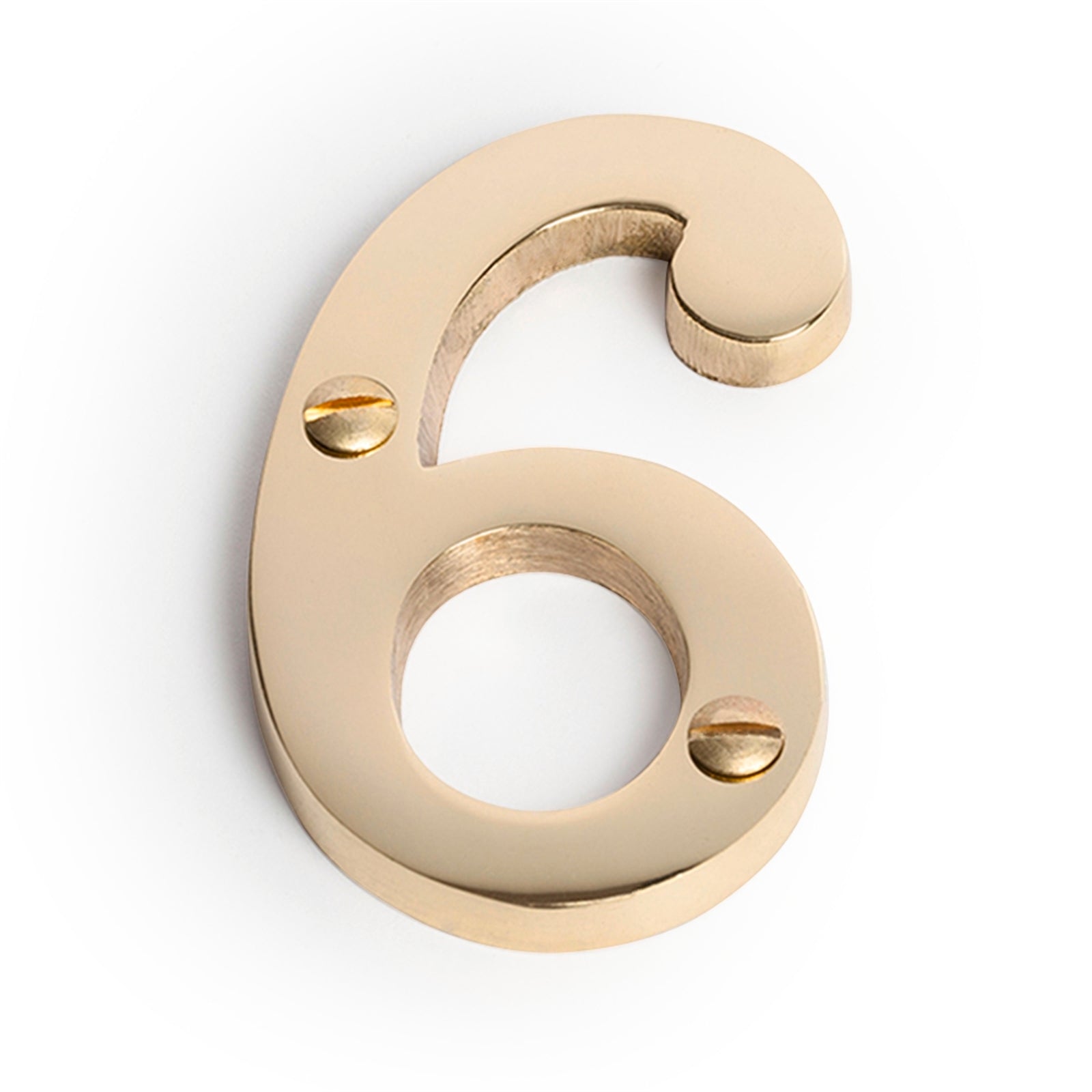 Sandleford 75mm Solid Brass House Number 6