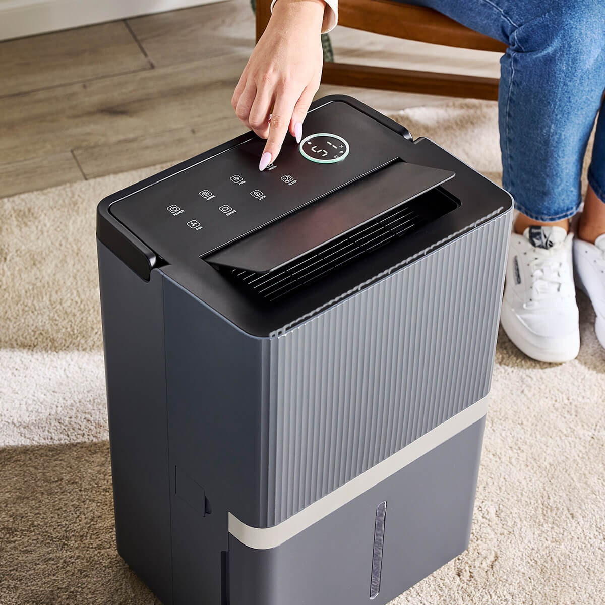 Ausclimate Large 35L Smart Dehumidifier - Charcoal Black, Wi-Fi Control, Digital Display - ACD235