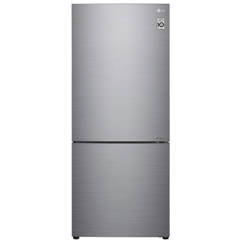 LG 420L Bottom Mount Fridge - Stainless Steel, 5 Star Energy Rating, Door Cooling - GB-455PL