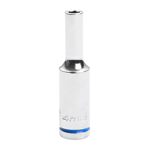 Kincrome 4mm 1/4" Square Drive Deep Socket, 6-Point Chrome Vanadium, Rust Resistant