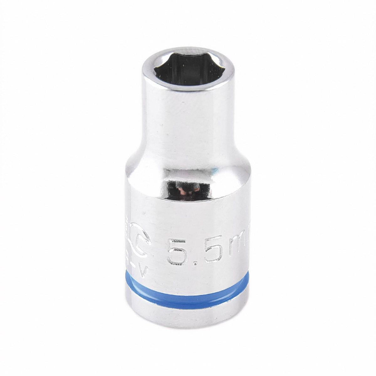 Kincrome 5.5mm 1/4" Drive Socket, 6 Point Chrome Vanadium Mirror Polish