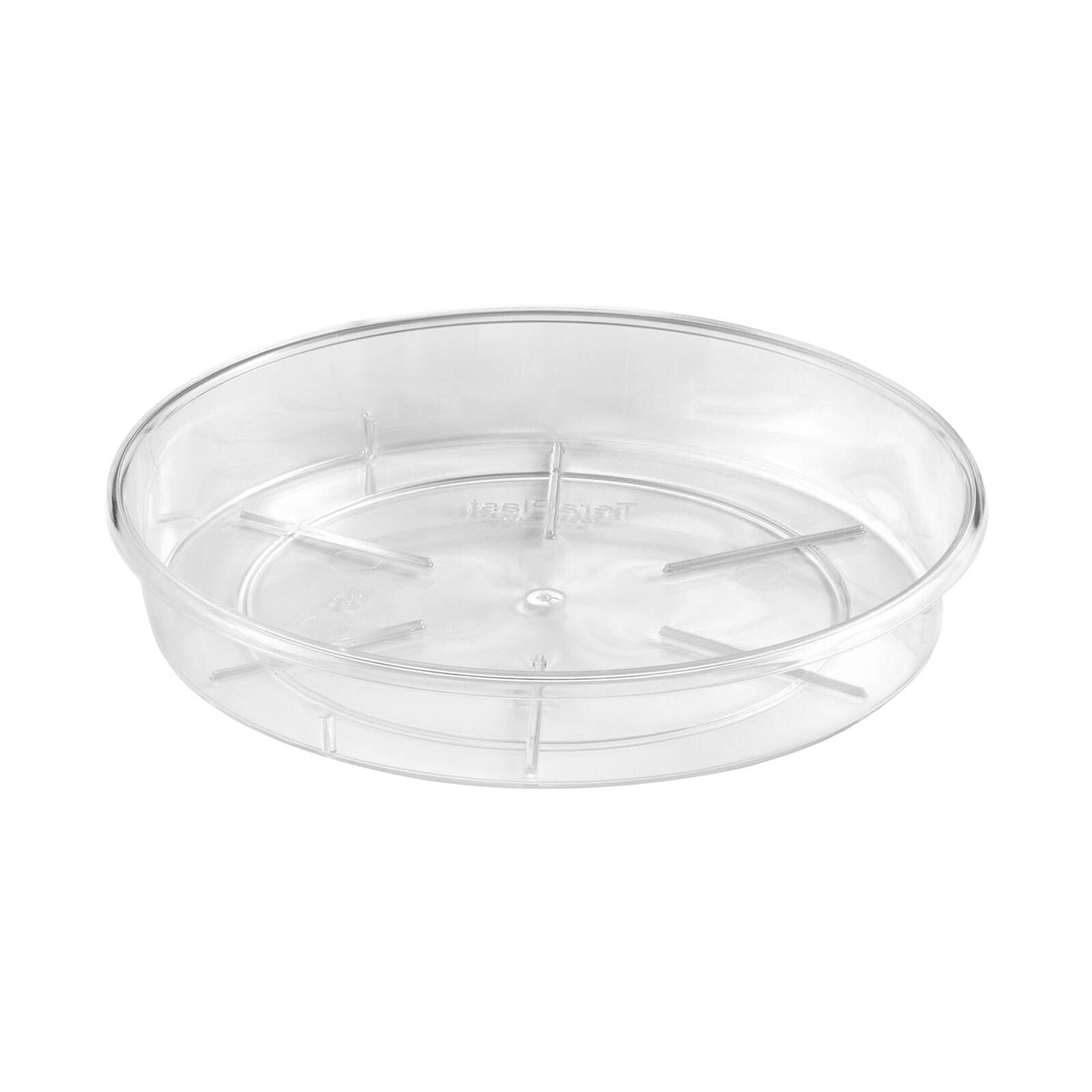 Eden 240mm Clear Round Porto Saucer - Polypropylene Plant Pot Tray
