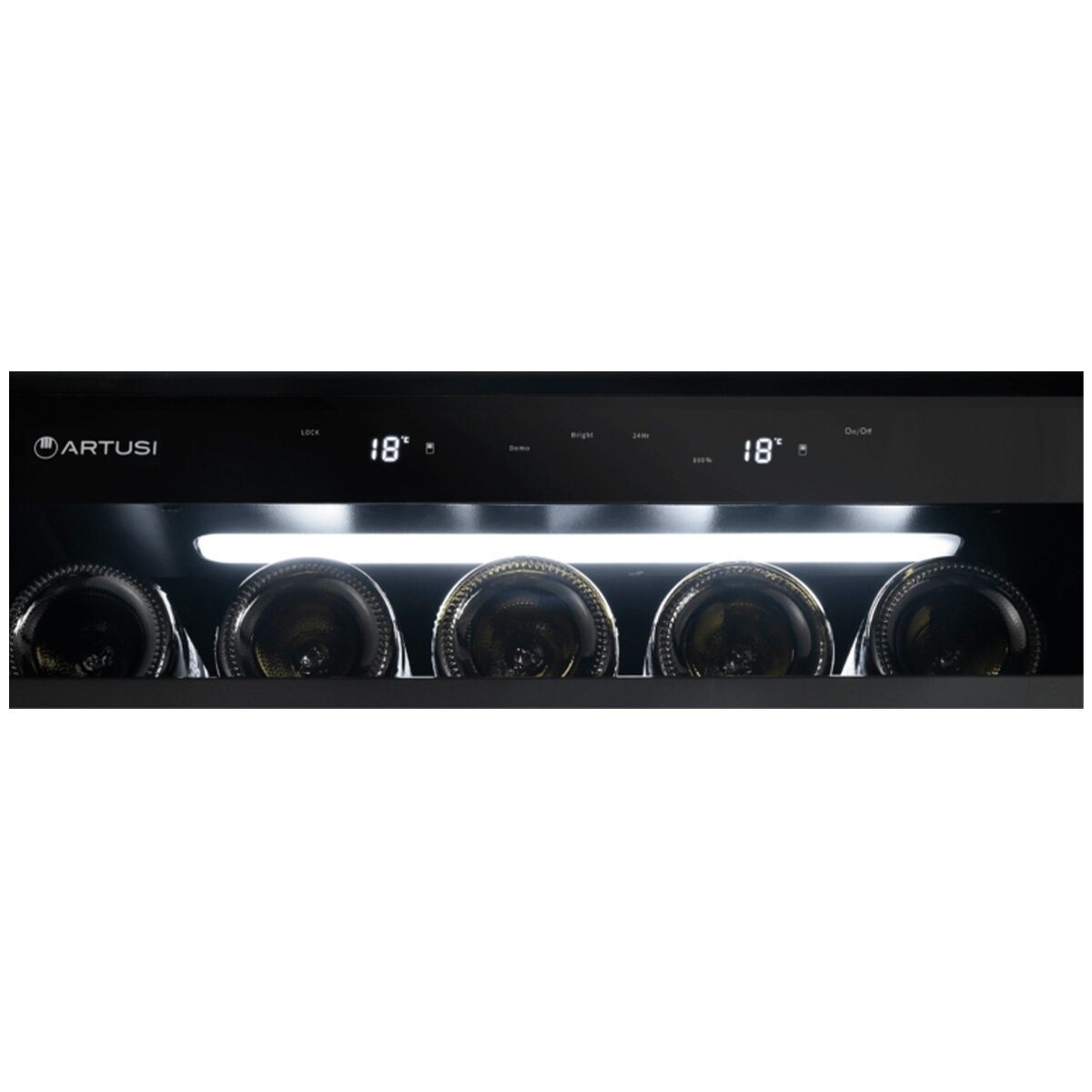 Artusi 160 Bottle Dual Zone Wine Cabinet - Matte Black - Frost Free - AWCD160BV