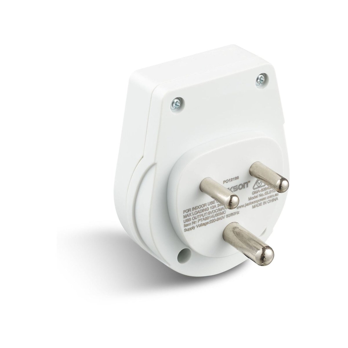 Jackson India, Sri Lanka & More Outbound Travel Adaptor PTA8814M - Plastic, Single Outlet