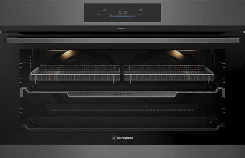 Westinghouse 90cm Pyrolytic Oven - 125L Gross, 17 Functions, AirFry, EasyBake Steam - WVEP9917DD