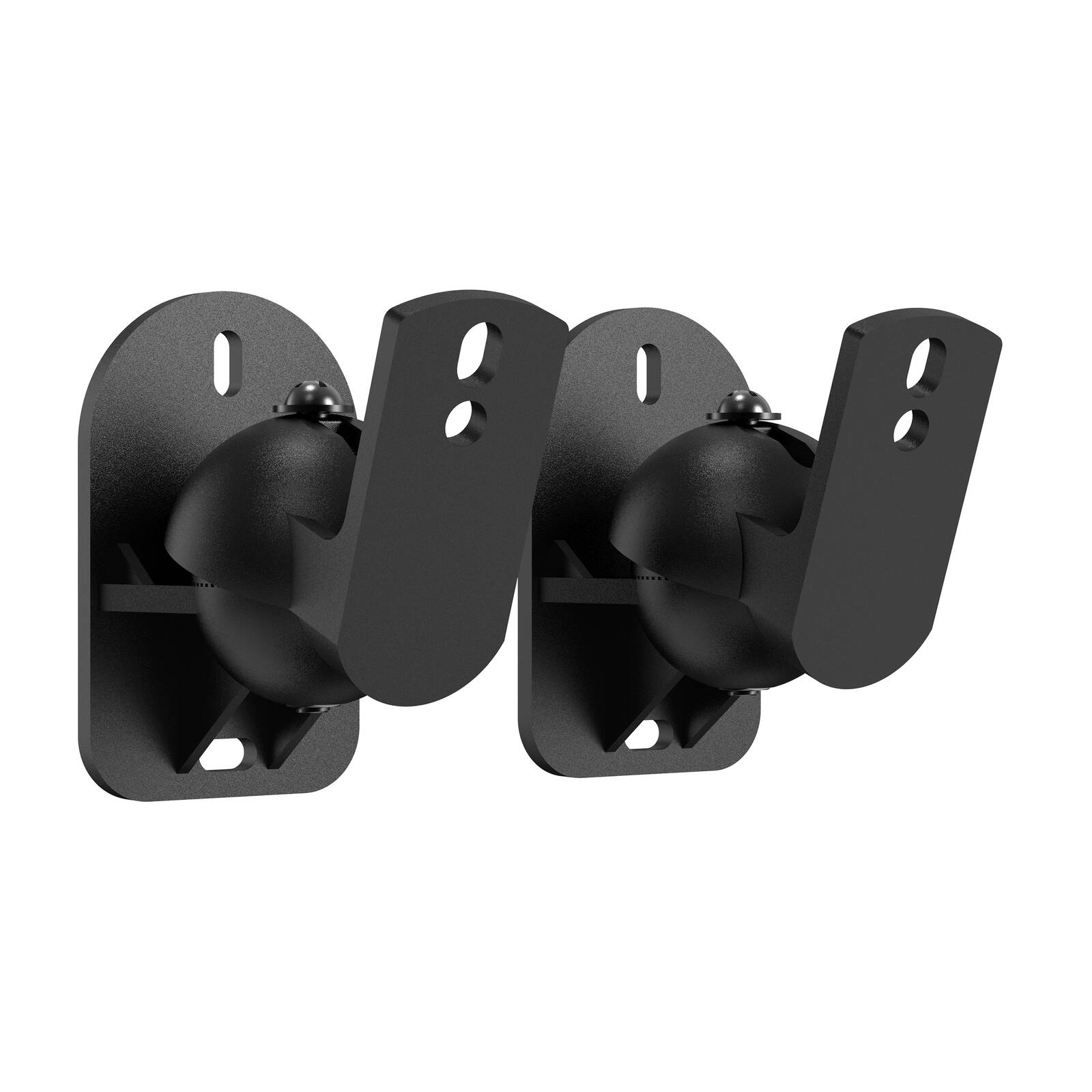 Practa Speaker Bracket PRSM2 2 Pack Black Nylon, Adjustable Tilt and Swivel Wall Mount