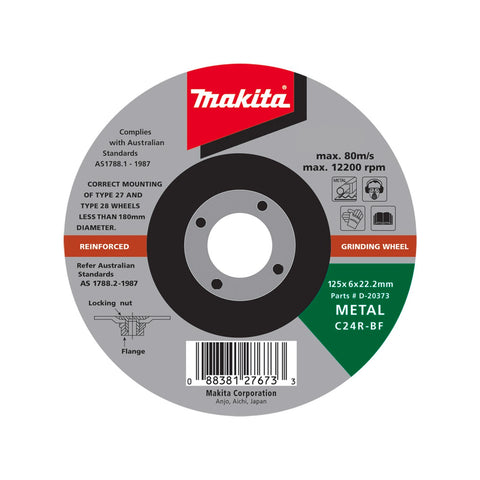 Makita 125 x 6.0 x 22.23mm Silicon Carbide C24R Grinding Disc