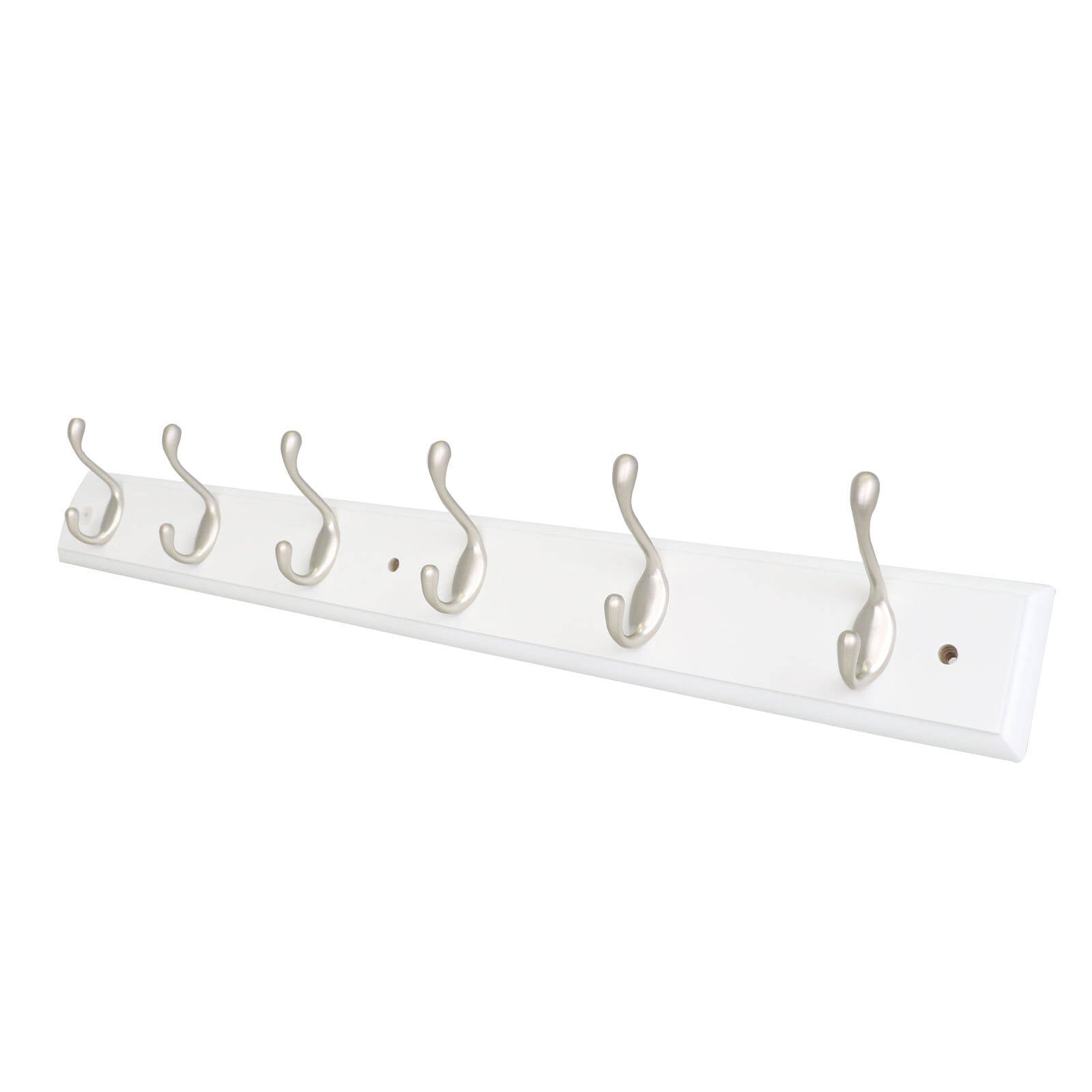Syneco 685mm White MDF Coat Rack 6 Hooks