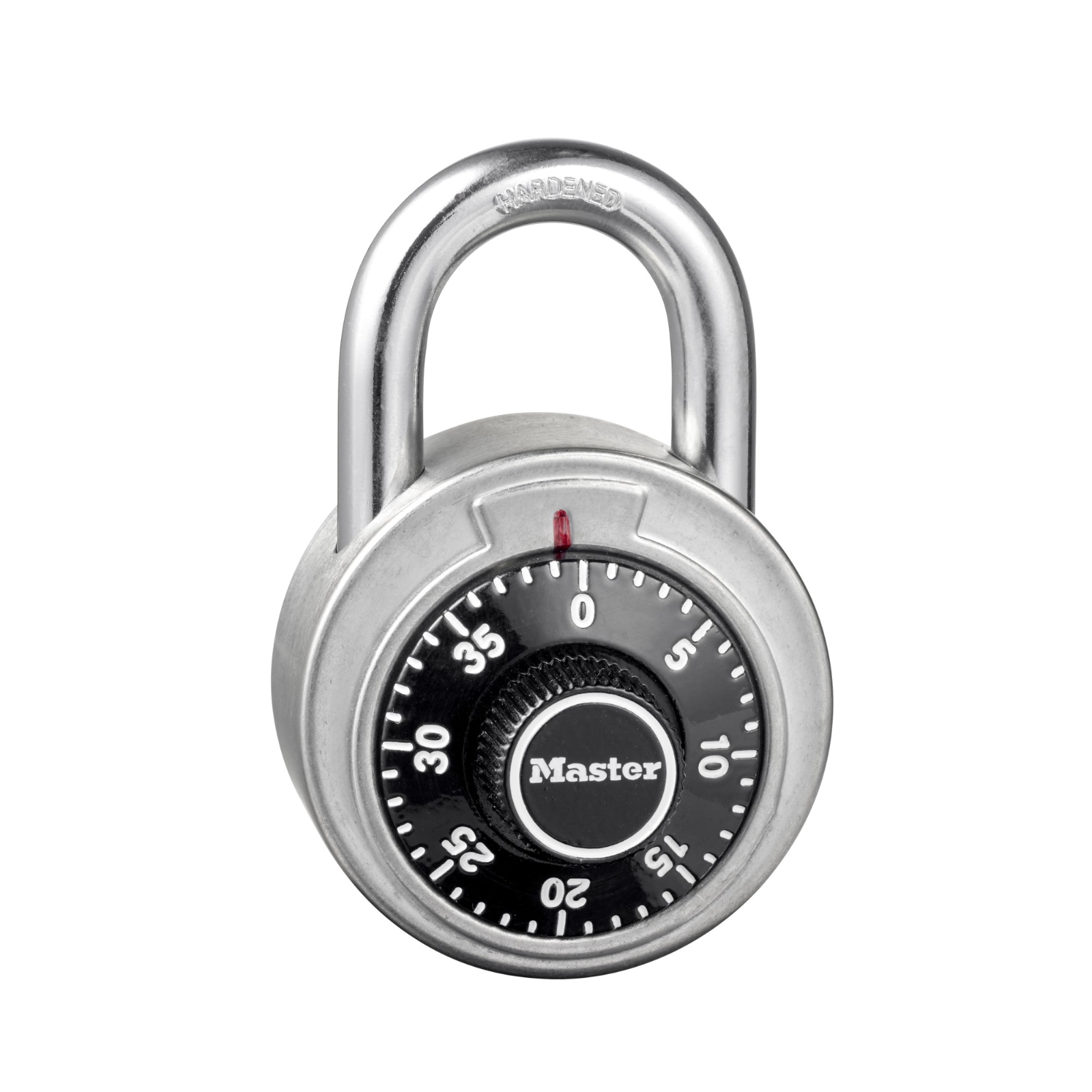 Master Lock 48mm Combination Padlock, Stainless Steel Body, Hardened Steel Shackle