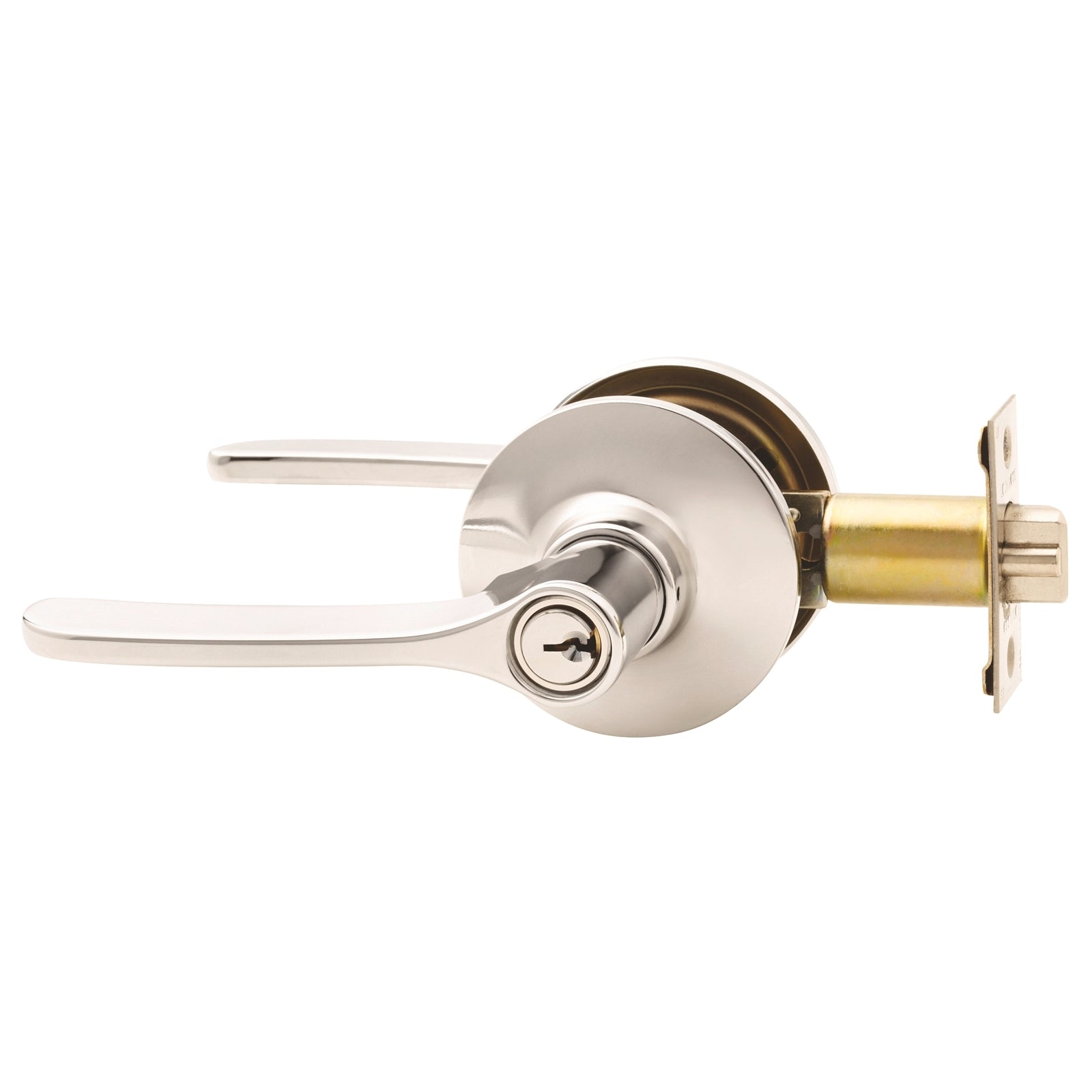 Lockwood Symmetry Entry Lever Set - Satin Chrome
