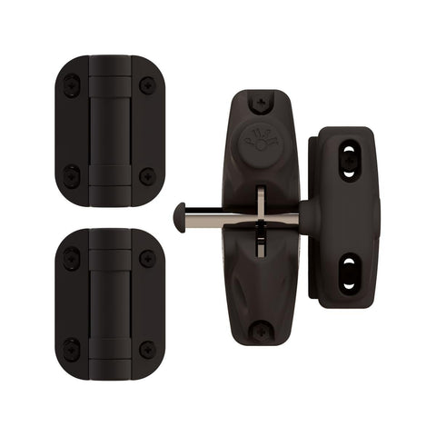 Protectoral g8safe Double Sided Gravity Latch & Hinges Gate Kit 140mm - Monument - Easy Installation - SuperSaverAU - view 1