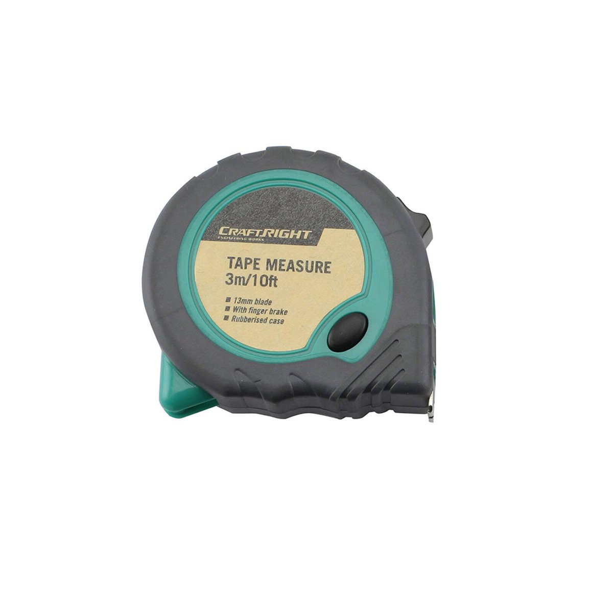 Craftright 3m Tape Measure - Durable Rubberised Case - 13mm Wide Blade - SuperSaverAU - view 1