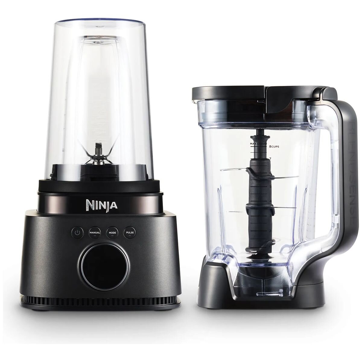 Ninja Stealth IQ Duo Power Blender 2.1L Jug - 800W Motor, 700ml Cup, Black - QX301