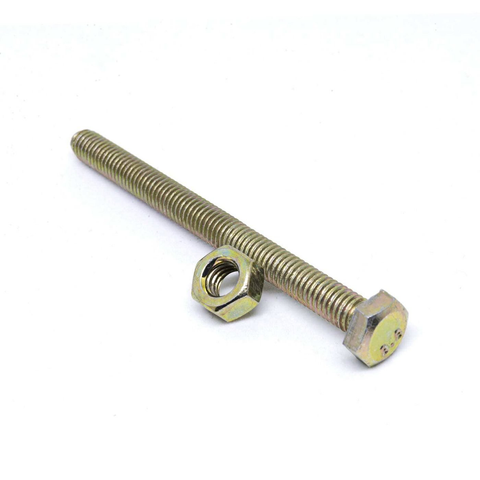 Pinnacle Hex Bolt and Nut - M10 x 100mm - Yellow Zinc - Hi Tensile - 2 Pack - SuperSaverAU - view 1