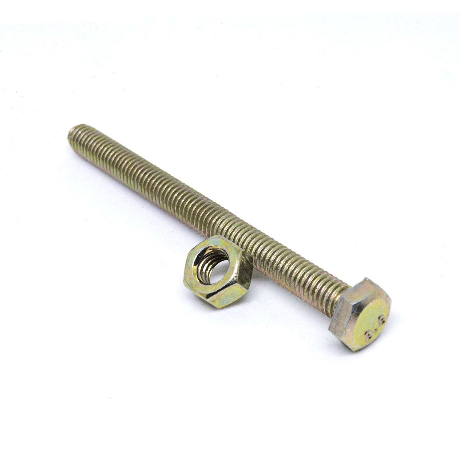Pinnacle M10 x 100mm Yellow Zinc Hi-Tensile Hex Bolt and Nut - 2 Pack
