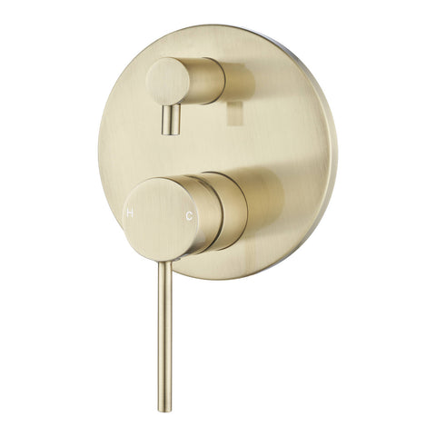 Mondella Resonance 35mm Brushed Brass Diverter Shower Mixer