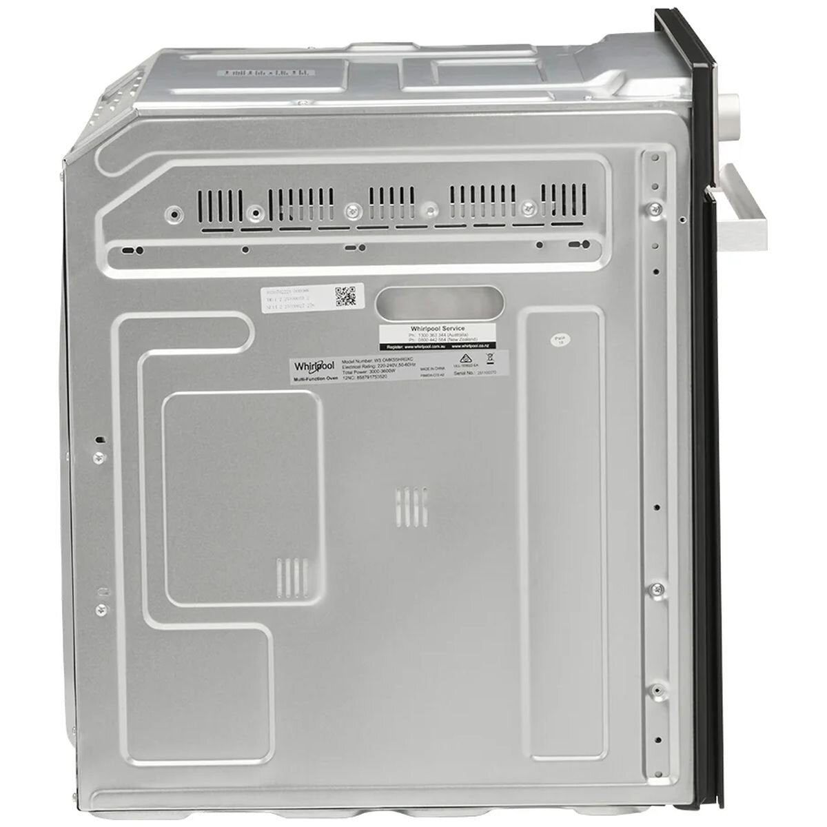 Whirlpool 60cm multi-function oven - 67L net, Air Fry, forced air cooking, stainless steel - W3OMK55HR0XC