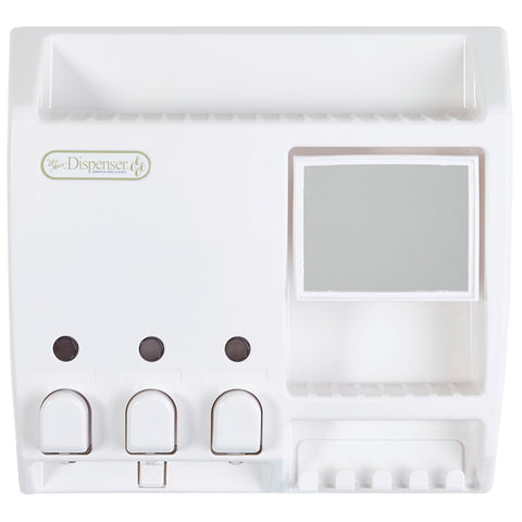 Better Living Ulti-Mate White Triple Chamber Shower Dispenser 3 x 430ml ABS Rust Resistant