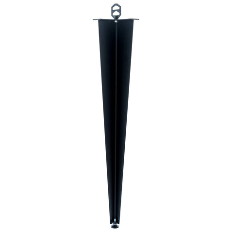Taskmaster 710 x 2mm Black Steel Corner Furniture Leg