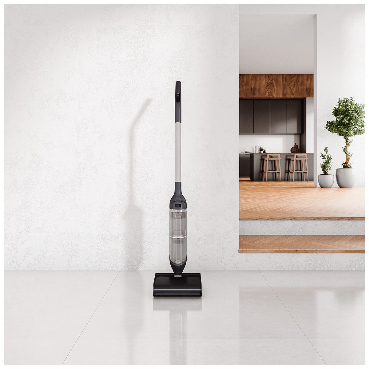 Hizero wet and dry stick vacuum - polymer roller, realtime self-cleaning, 60 minute battery life, Black - F300