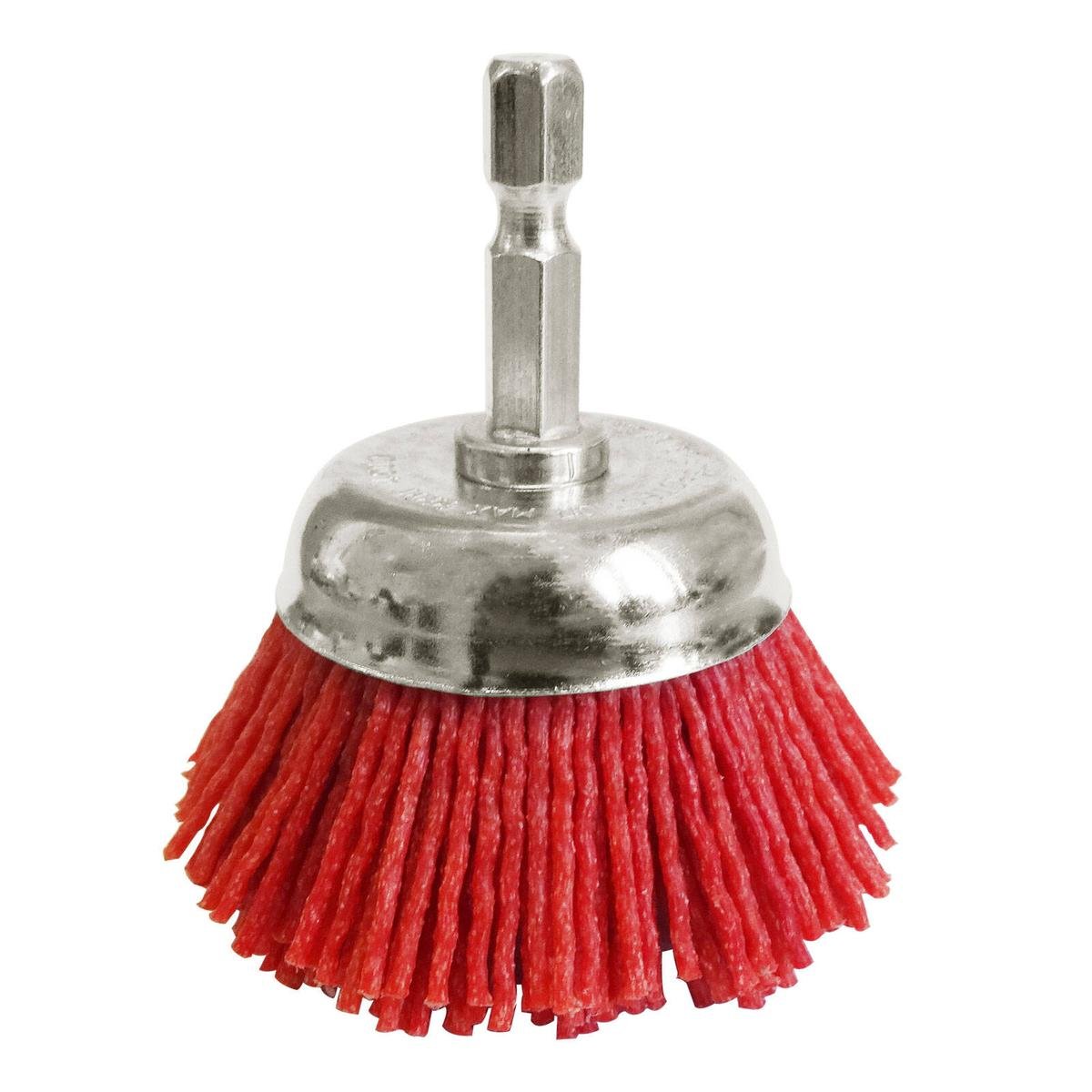 Josco 50mm Red Abrasive Nylon Cup Brush for Angle Grinders