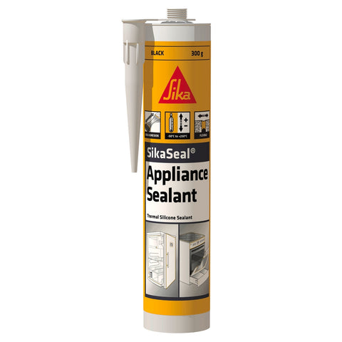 Sika 300g Black Sikaseal Appliance Silicone Sealant, Indoor