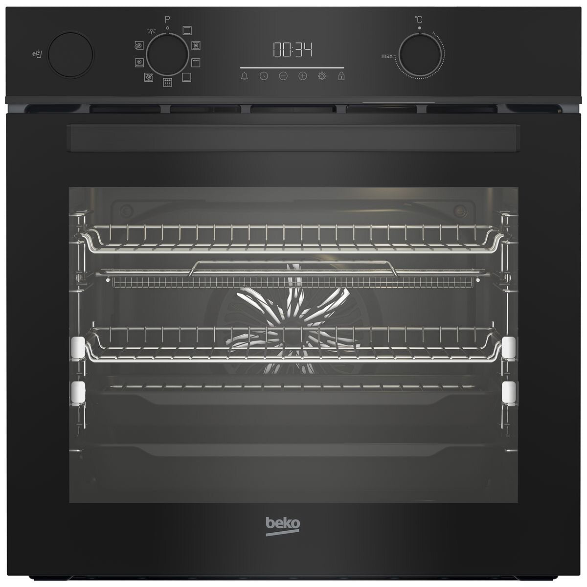 Beko 60cm Built-In Oven - Airfry, SteamAssist, Pyrolytic Cleaning, Meat Probe - BBO6851PSDX