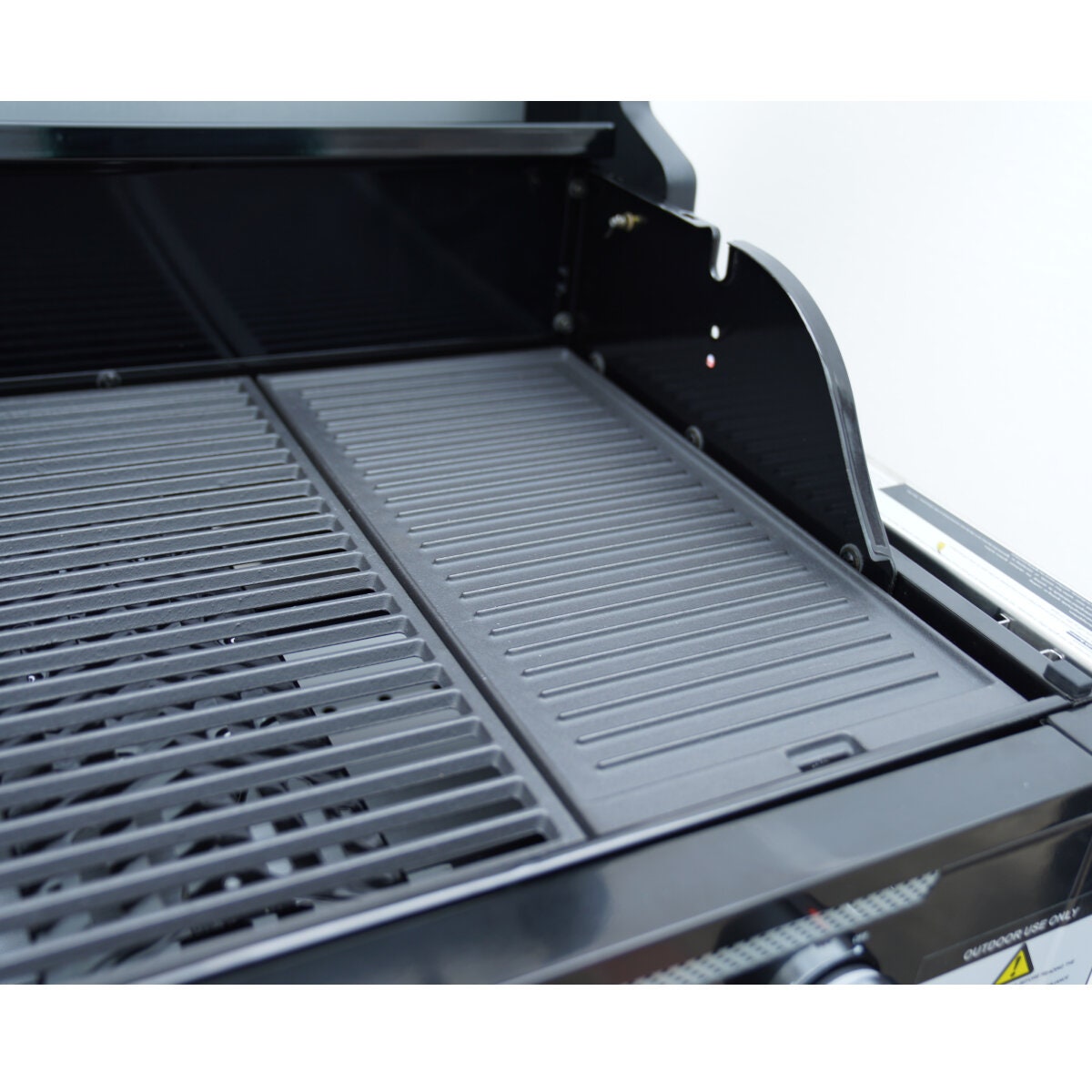 Artusi Halmo 4 Burner Built-In Gas Grill BBQ - Black with Anthracite Trim, Roasting Hood - ABIBBQ4