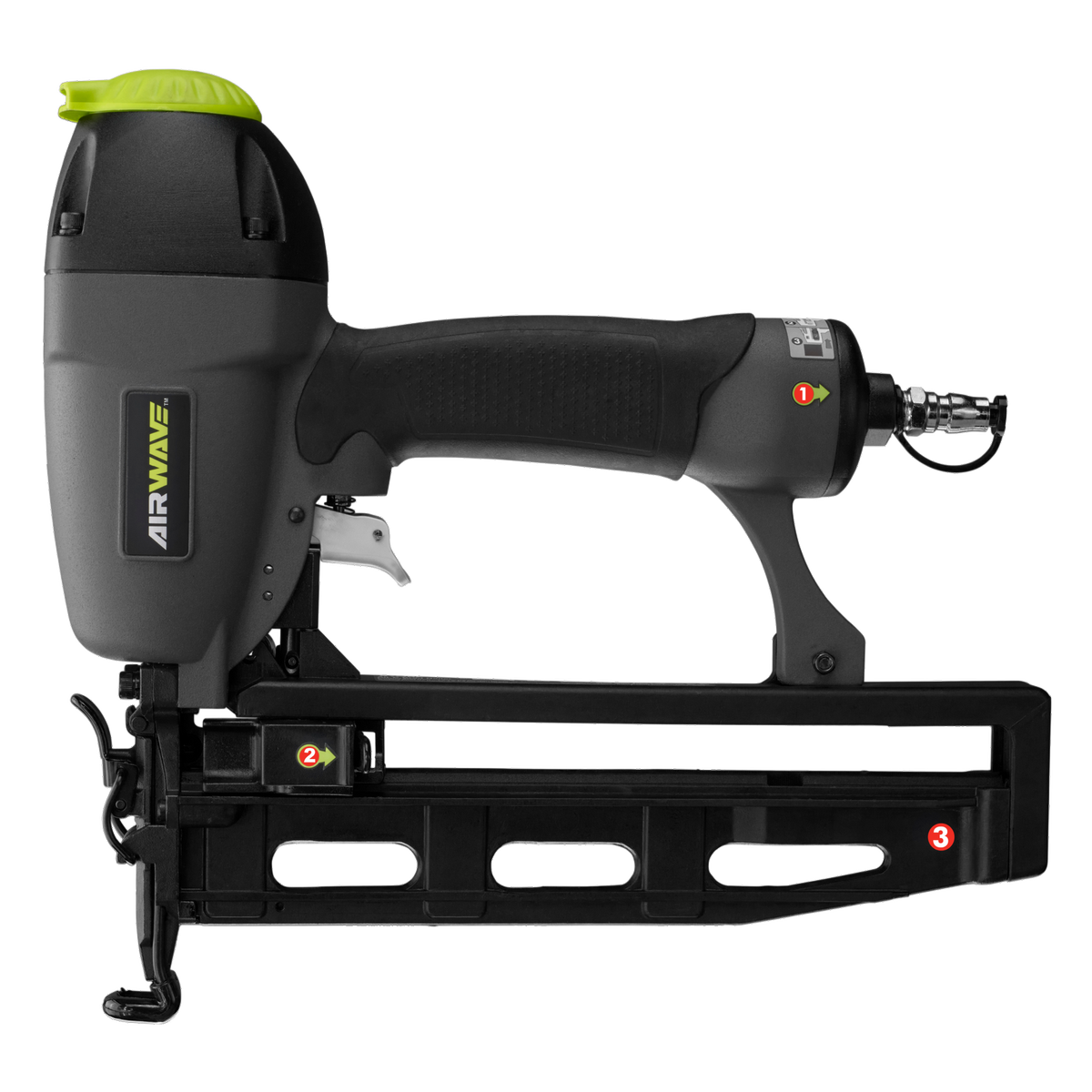 Ryobi Airwave C Series Air Brad Nailer - 16 Gauge - 32-64 mm - Grey/Black - SuperSaverAU - view 2