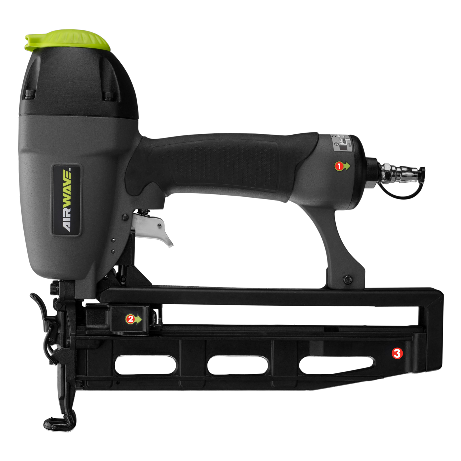 Ryobi Airwave C Series Air Brad Nailer, 16 Gauge, 32-64mm, Grey/Black RA-NB1664-S