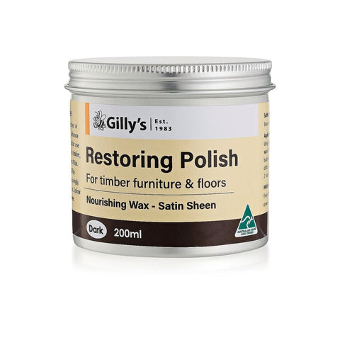 Gilly S Restoring Polish - 200ml - Dark - Wood and Leather Care - SuperSaverAU - view 1