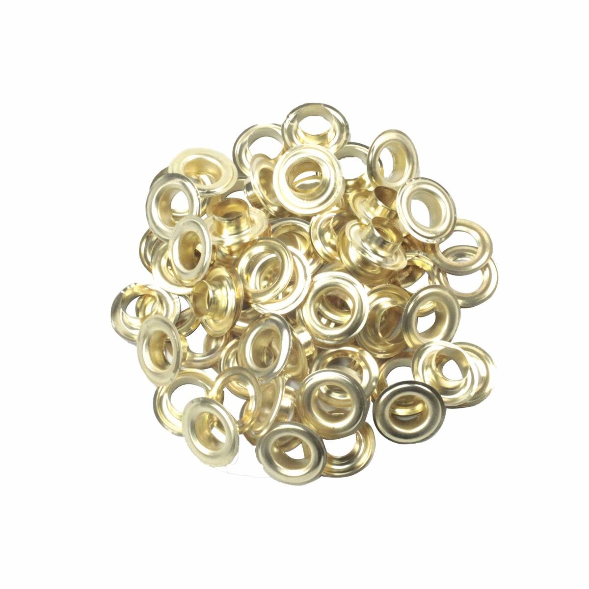 Craftright 12.5mm Grommets - 50 Pack - Brass Plated Steel - Gold - SuperSaverAU - view 1