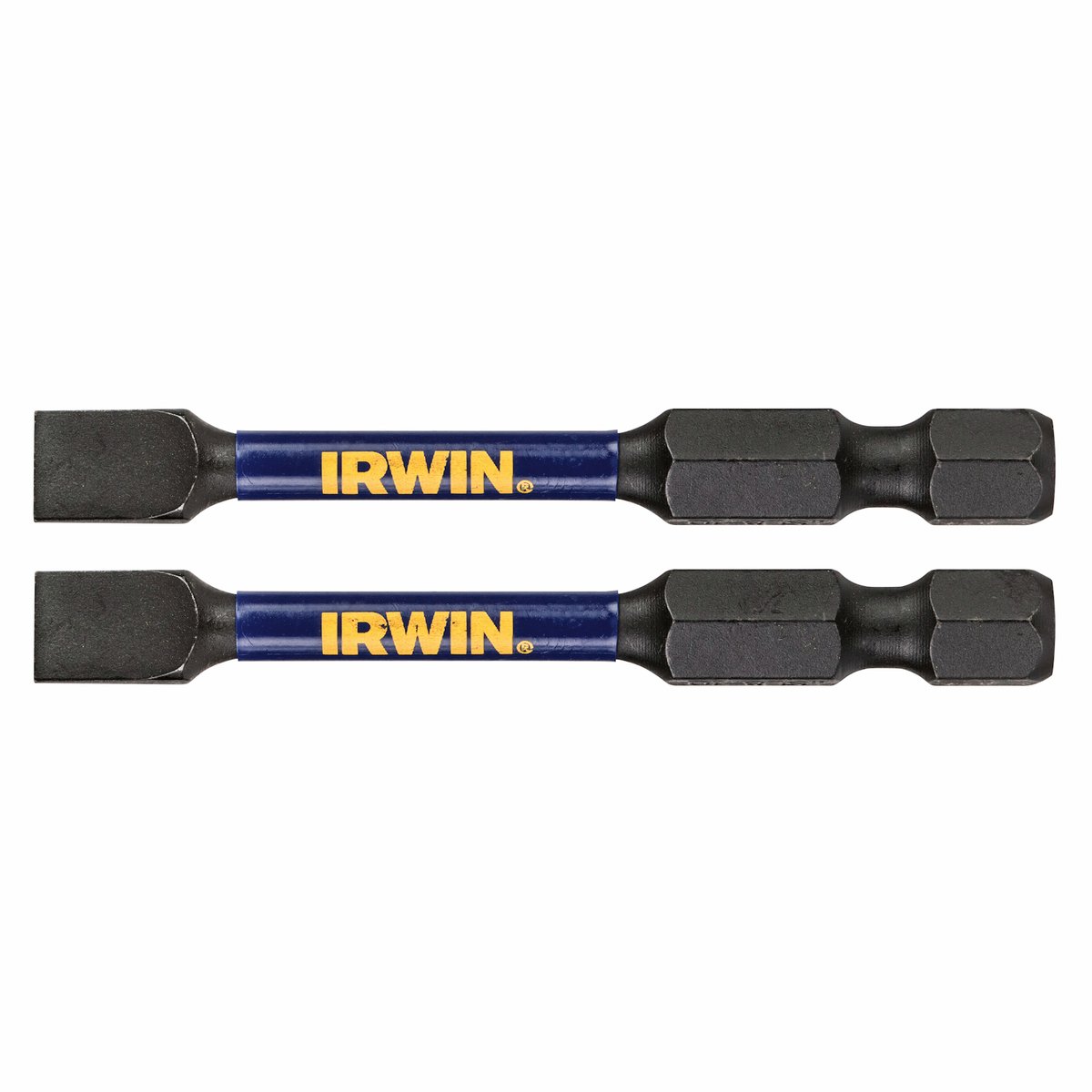 Irwin 57mm Impact Pro Performance SL8-10 Slotted Screwdriver Bits 2 Pack